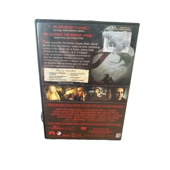 Sleepy Hollow (DVD, 2000, Johnny Drop. Christina Ricci - Picture 2 of 3